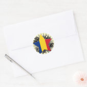 Rumänien Star Runder Aufkleber (Umschlag)