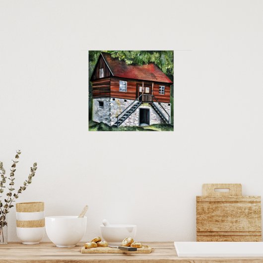 Rumänien - Traditionelles transsilvanisches Haus Poster (Küche)