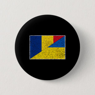 Rumänien Ukraine Flagge Rumänischer Ukrainischer S Button