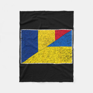 Rumänien Ukraine Flagge Rumänischer Ukrainischer S Fleecedecke