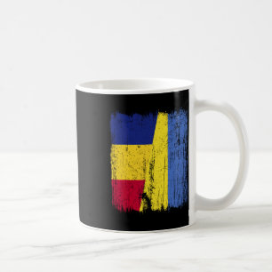 Rumänien Ukraine Halbflagge Rumänisches Ukrainisch Kaffeetasse