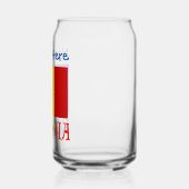 Rumänien und Rumänien - Blaue Flagge Dosenglas (Links)