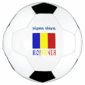 Rumänien und Rumänien - Blaue Flagge Fußball (Vorderseite)