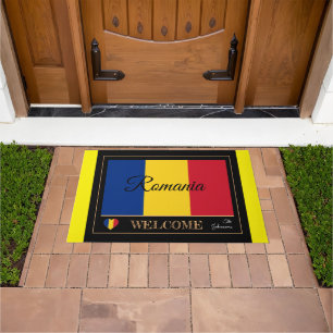 Rumänien und Rumänien Flag House Matts / Sport W Fußmatte