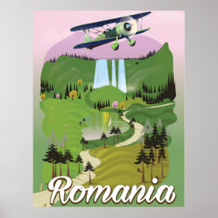 Rumänien Vintage-Reiseplakat Poster