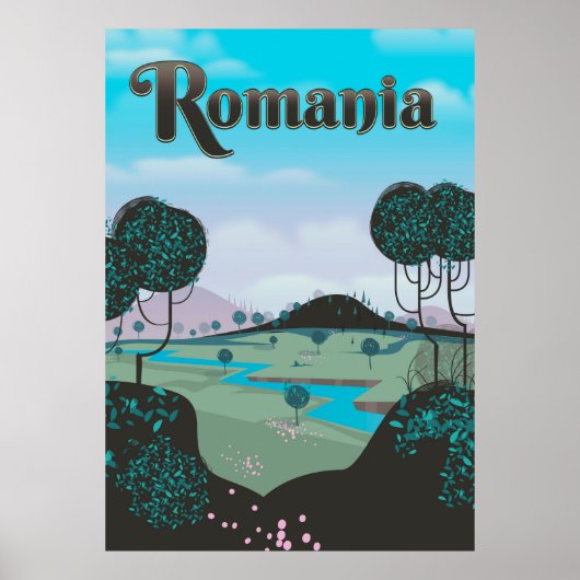 Rumänien - Vintages Landschaftsschutzposter Poster (Vorne)