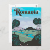 Rumänien - Vintages Landschaftsschutzposter Postkarte (Vorne/Hinten)