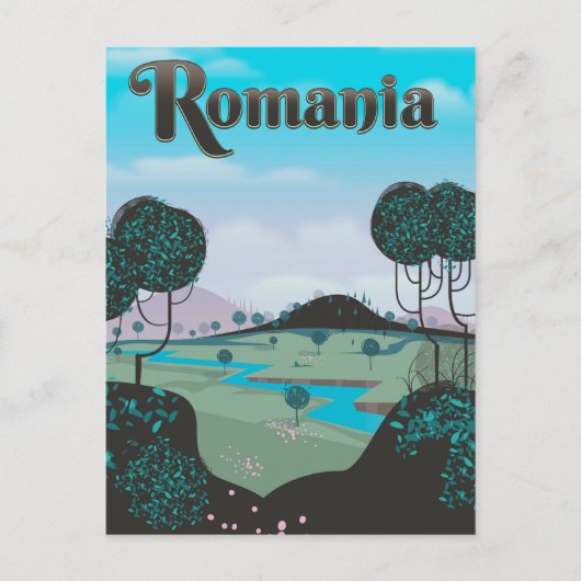 Rumänien - Vintages Landschaftsschutzposter Postkarte (Vorderseite)
