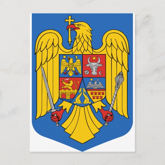 Rumänien - Wappen. Emblem Postkarte (Vorderseite)