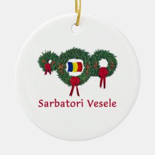 Rumänien-Weihnachten 2 Keramik Ornament