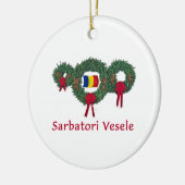 Rumänien-Weihnachten 2 Keramik Ornament (Links)