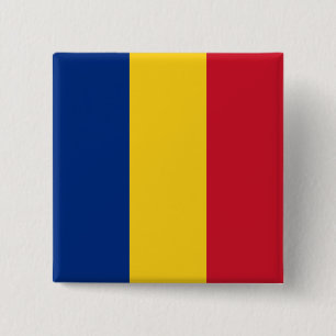 Rumänienflagge Button
