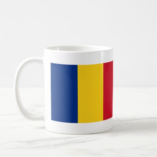 Rumänienflagge Kaffeetasse (Links)