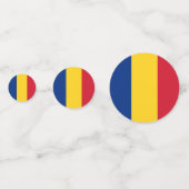 Rumänienflagge Konfetti (Rückseiten)