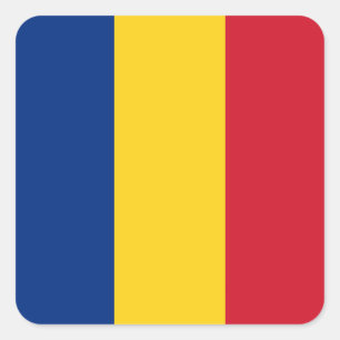 Rumänienflagge Quadratischer Aufkleber