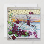 RUMÄNIK 4 MONOGRAM 2,goldenes Metallpapier Einladung (Rückseite)