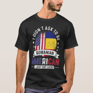 Rumänisch-amerikanische Länder Flaggen: Rumänien F T-Shirt
