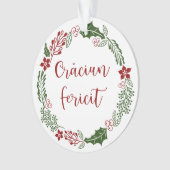 Rumänisch Frohe Weihnachtsfeiertag, Crăciun ferici Ornament (Vorderseite)