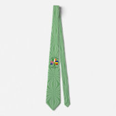Rumänisch Irish American Flags Kleeblatt personali Krawatte (Vorderseite)