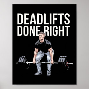 Rumänische Deadlift-Bodybuilding Fitness Workout G Poster