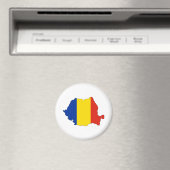 Rumänische Flag-Karte Magnet (In Situ (Geschirrspüler))