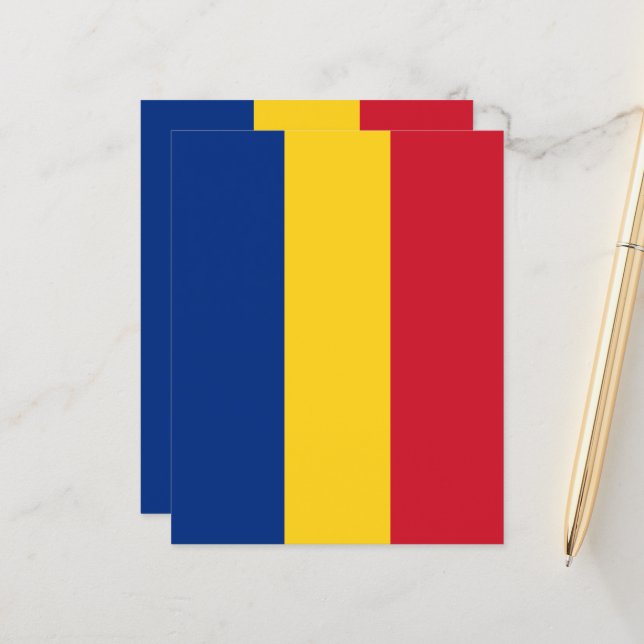 Rumänische Flagge (Vorderseite/Rückseite Beispiel)