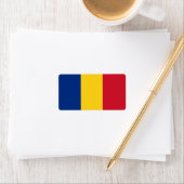 Rumänische Flagge Adressaufkleber (Insitu)