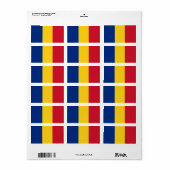 Rumänische Flagge Adressaufkleber (Vorne)