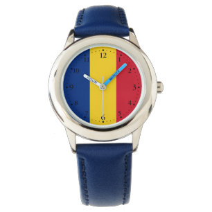 Rumänische Flagge Armbanduhr