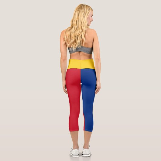 Rumänische Flagge Capri Leggings (Rückseite)