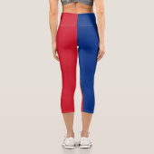 Rumänische Flagge Capri Leggings (Rückseite)