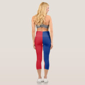 Rumänische Flagge Capri Leggings (Rückseite)