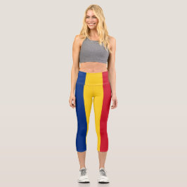 Rumänische Flagge Capri Leggings