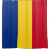 Rumänische Flagge Duschvorhang (Vorderseite)