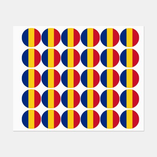 Rumänische Flagge Etiketten (Blatt)