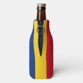 Rumänische Flagge Flaschenkühler (Flasche Rückseite)