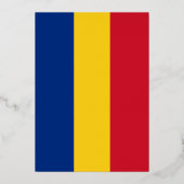 Rumänische Flagge Folieneinladung (Vorderseite)
