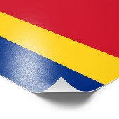Rumänische Flagge Fotodruck (Ecke)