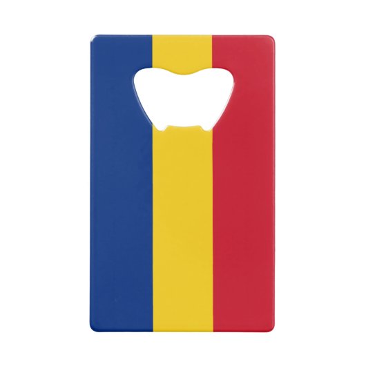 Rumänische Flagge Geldbeutel Flaschenöffner (Vorderseite)