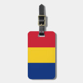 Rumänische Flagge Gepäckanhänger (Vorderseite vertikal)
