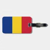 Rumänische Flagge Gepäckanhänger (Rückseite horizontal)