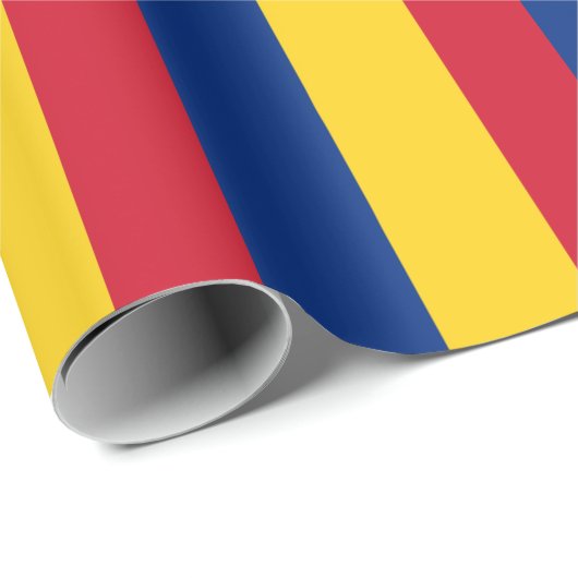 Rumänische Flagge Geschenkpapier (Rolleneckpunkt)