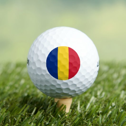 Rumänische Flagge Golfball (Insitu T-Shirt)