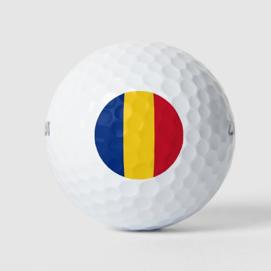 Rumänische Flagge Golfball (Vorderseite)