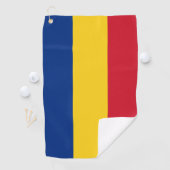 Rumänische Flagge Golfhandtuch (Insitu)