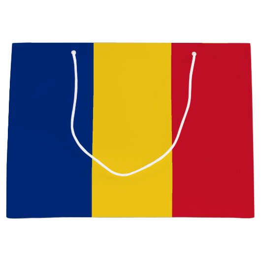 Rumänische Flagge Große Geschenktüte (Vorderseite)