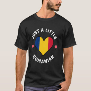 Rumänische Flagge Herz Nur ein bisschen Rumänisch T-Shirt