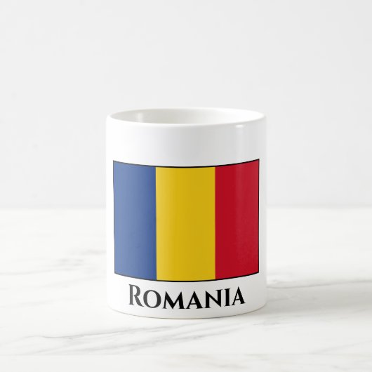 Rumänische Flagge Kaffeetasse (Mittel)