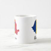Rumänische Flagge Kaffeetasse (Mittel)