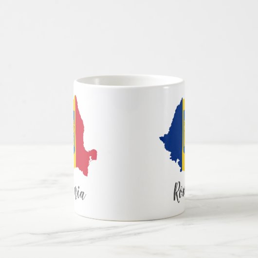 Rumänische Flagge Kaffeetasse (Mittel)